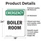 Signmission Boiler Room, 18 in W x Rectangle, Vinyl Decal OS-2PACK-EM-D-1824-V-10441 - alternate 4